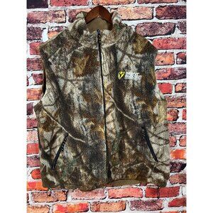 Scent Blocker Camo Fleece Vest With Zippered Pockets & High Collar C4